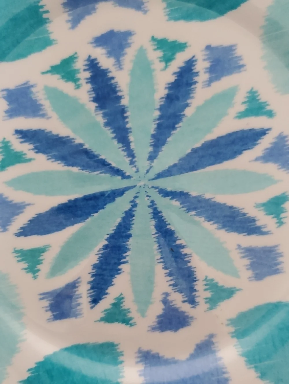 Blue & Teal Decorative Melamine Plates 8.75